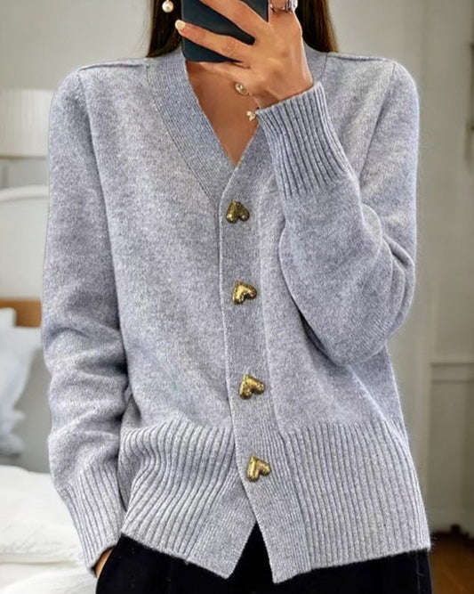 Women’s V-Neck Button Cardigan