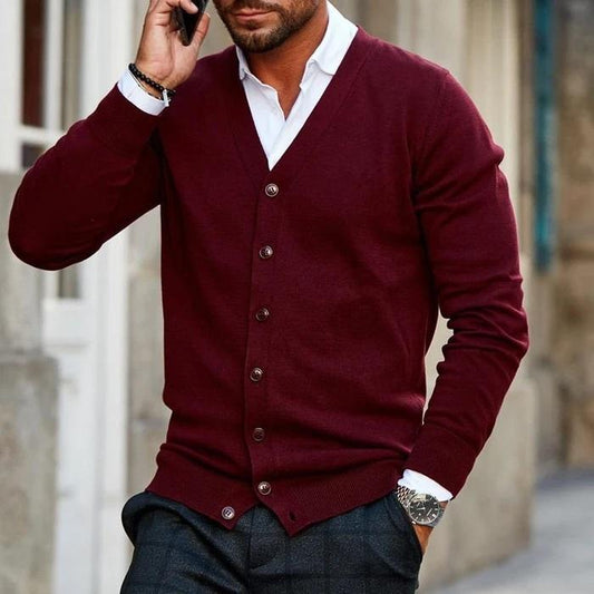 Men’s Cardigan | V-Neck Button Up